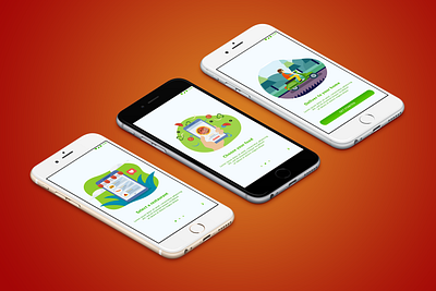 FOOD APP app design flat illustration minimal ux vector