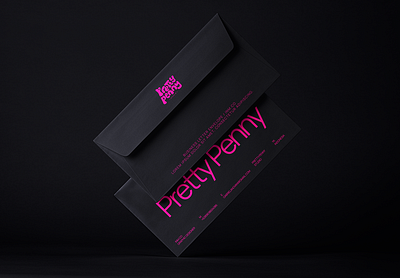 Pretty Penny | Nails Visual Identity. adobe illustrator american black brand identity branding elegant graphic design logo marketting minimalism modern nail art nails pink pretty retro ui ui design usa visual identity