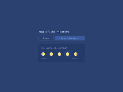 Call End Screen UI Design conference feedback feedback design feedback ui ildiesign meeting review review design review ui reviews ui ui design ui pattern ux ux design