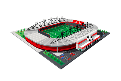 Coca-Cola Soccer Stadium cars coca cola coke design field football illustration illustrator photoshop soccer sports stadium vector