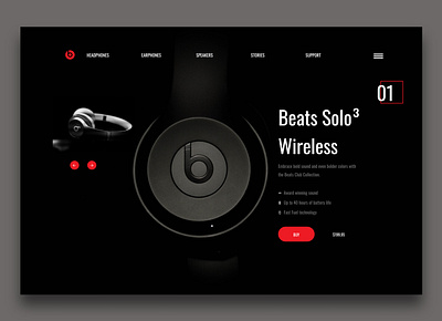 Beats - Product Page beats cover design e commerce headphone ui headphones icon layout music product product page shop store ui ux web