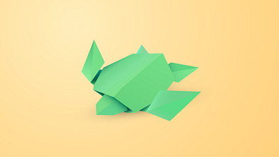 Origami turtle design illustration origami turtle vector