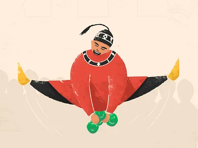 gnawa jump animation culture draw flat flat design gnawa illustration illustration art jump morocco motion design style
