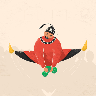 gnawa jump animation culture draw flat flat design gnawa illustration illustration art jump morocco motion design style