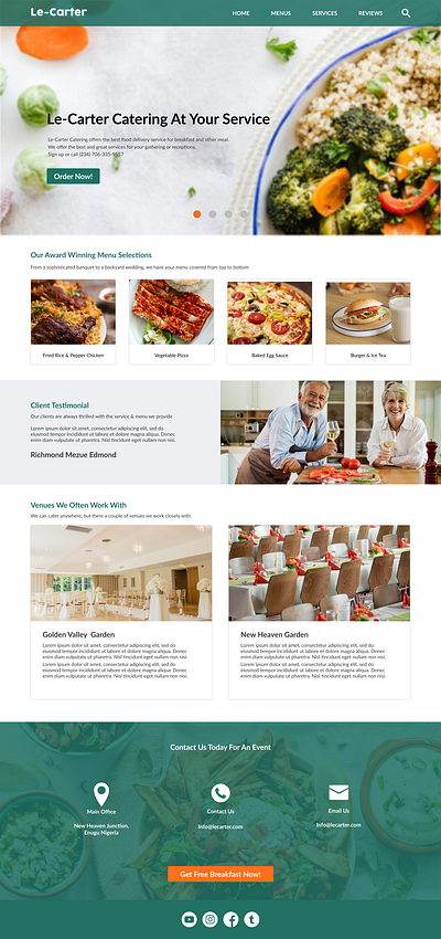 Le Carter Catering branding design graphic design graphicsdesigns illustration ux web