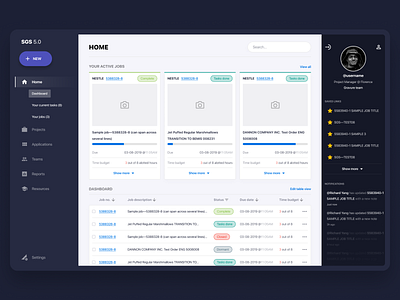 Enterprise Dashboard Concept card carousel chart concept dark dashboard desktop enterprise enterprise software enterprise ux flat graph minimal mock up mockup monitor panel stats table