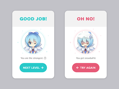 Daily UI #011 Flash Message anime card ui daily ui dailyui error illustration success