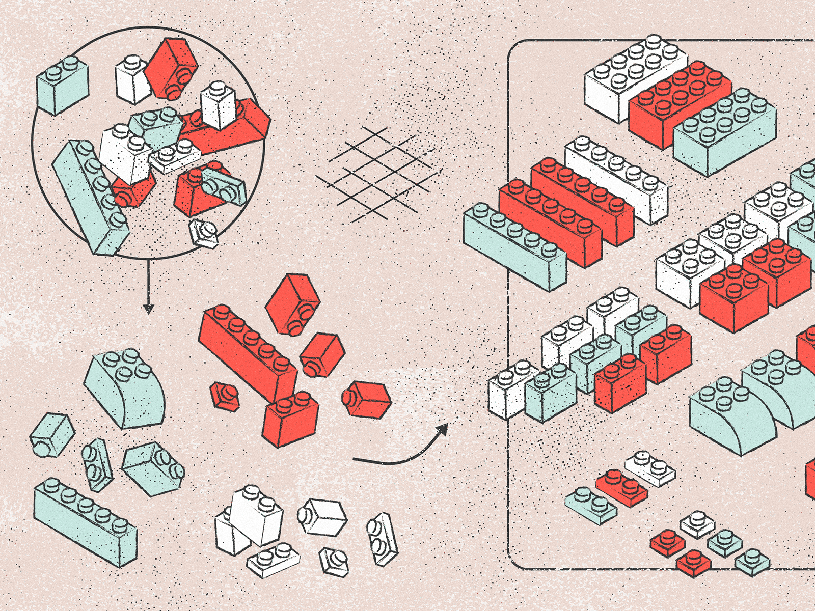 Why your design systems needs content strategy abstract blocks blog content strategy design system illustration lego planning