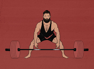 Sumo Deadlift Illustration barbell bodybuilder bodybuilding bony to beastly building muscle bulking deadlift illustration lifting muscles outlift strength strength training strong man strongman sumo deadlift weight training