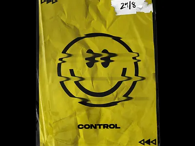 'Control' acid aesthetic branding comic cover art design illustration logo mockup photoshop smile texture trending trip typography vector