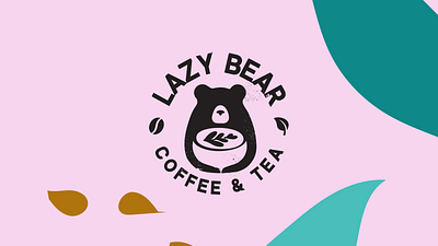 Lazy Bear Logo branding flat illustration logo design logotype