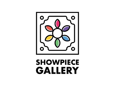 Showpiece Gallery art artist branding color education frame logo logodesign rainbow