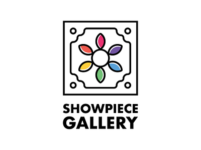 Showpiece Gallery art artist branding color education frame logo logodesign rainbow