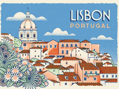 Herb Lester Postcard - How To Find Old Lisbon ephemera lisbon old lisbon portugal postcard retro travel vintage