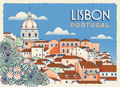 Herb Lester Postcard - How To Find Old Lisbon ephemera lisbon old lisbon portugal postcard retro travel vintage