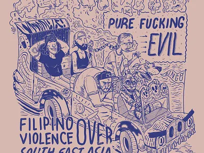 TEETHING - South Asia Tour Poster I band death metal grind grindcore illustration poster art teething tour