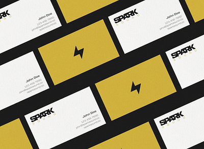 Spark Sound Business Cards badge design badge logo brand brand design brand identity branding branding and identity graphic design logo