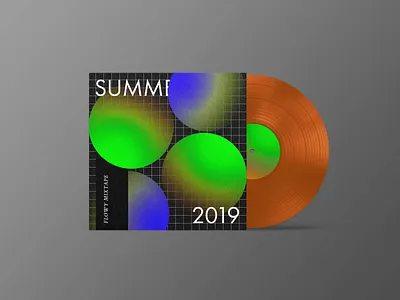 Flowy Mixtape – Playlist Cover 2019 abstract blue bold clean design electronica gradient graphic design minimalism minimalist moderat record trends vinyl