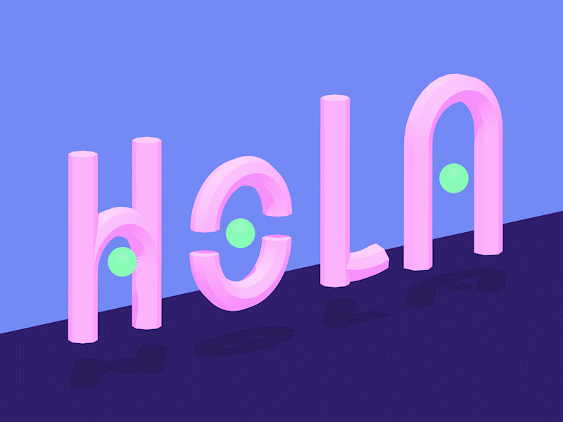 ¡Hola! 3d type 3dfordesigners c4d gif