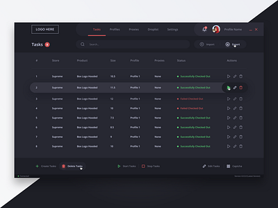 Dark UI Dashboard | Web UI/UX Design app clean clean ui dark dark app dashboad dashboard design dashboard ui data visualization flat grey minimalist mockup sky table ui uiuxdesign ux web webapp