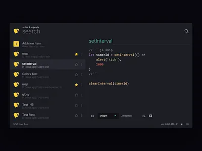 typeboxtypebox / WIP UI alfred css dark electron launcher snippets ui
