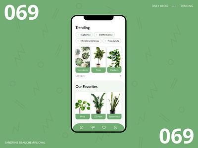 Daily UI 069 - Trending daily ui daily ui 069 dailyui green plants rounded corners trending ui