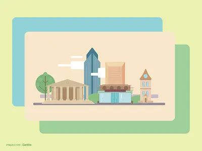 Vacation House Illustration design flat illustration