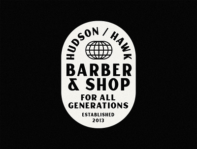 Nº 01 - Hudson / Hawk Barber & Shop branding design flat illustration logo minimal typography vector