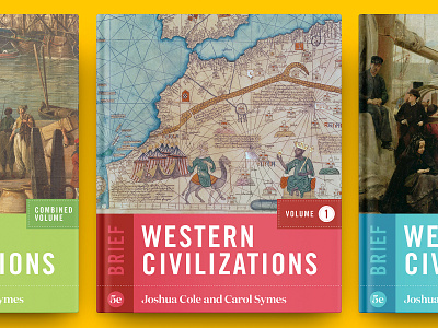 Western Civilizations Brief 5e Textbook Covers book cover book cover design book covers book design covers editorial editorial design publishing publishing house textbook textbook designer