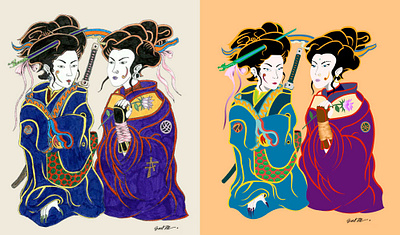Yin&Yang (traditional & digital illustration) freehanddrawing illustration