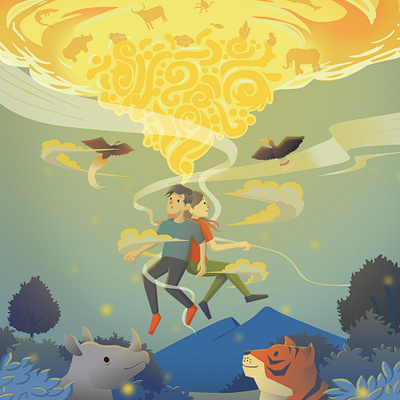 Beyond Imagination art artwork branding design drawing fantasy flat illustration illustration art illustrator vector web website