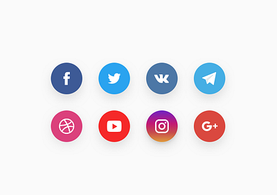 Social Share Icons app clean ui daily 010 dailyui design designs icon ios logo social share socialmedia socialshare ui ux