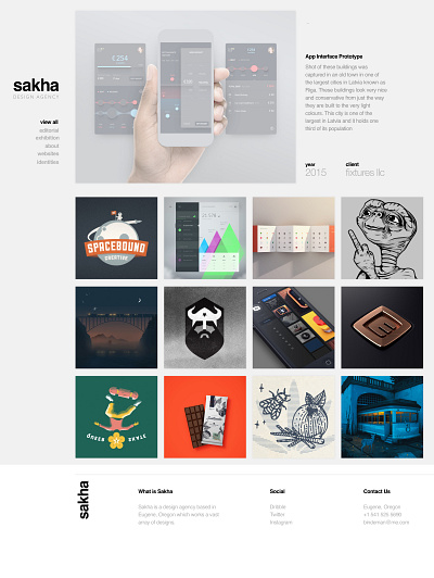 Sakha Concept design logo minimal page typography ui ux web website