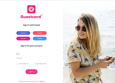 guestcard css design html jquery ui laravel php ui ux web website