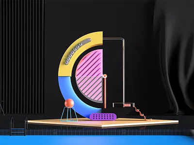 "C" Illustration 36daysoftype 3d 3d art alphabet artwork c4d cinema4d design design art illustration typography ui ux