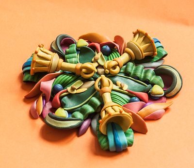 Mandala for boo cover abstract book bookcover editorial experiment illustration modelling clay plasticine plastillustration symmetry texture