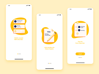 Habit to develop APP start page app branding ui 设计