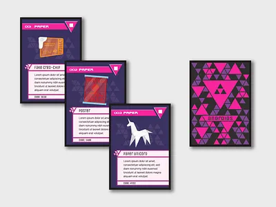 Cyberpunk Card Game cards cyberpunk design illustration retro sci fi tcg vector