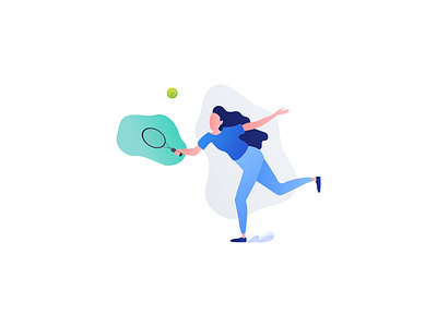 badminton Player Illutration badminton colors female graphic design illustraion illustration art minimal player sports vector