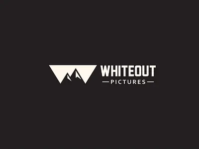 Whiteout Pictures company drone film icon logo mountain movie pictures sweden vector