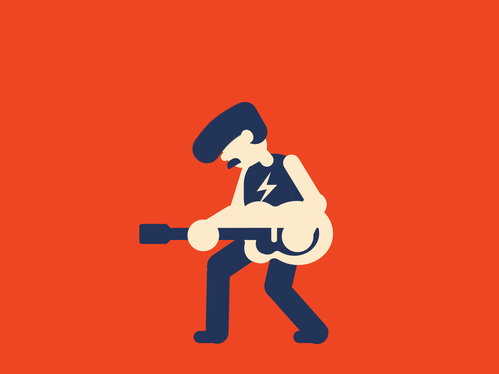 Bass Guitar aftereffects bass design duik illustration illustrator line loop motiongraphics musician rigg rock rubberhose