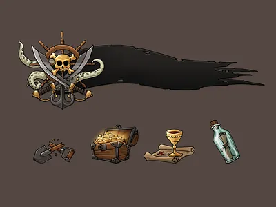 Pirate e-learning illustrations illustration website