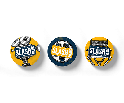 Slash Films Vinyl Stickers adobe illustrator brand branding design editorial design films graphic design illustration logo logocore photoshop print design production production design stiker vector vinyl stickers
