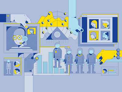 The data driven CEO editorial design illustration infographic report