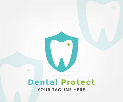 Simple Logo Dental Protect dental dental care dental logo design elegant graphic illustrator logo logodesign protect simple