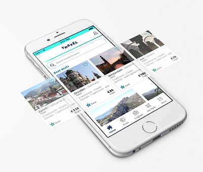 Travel app app carousel city dashboard holiday photos tour travel traveling ui