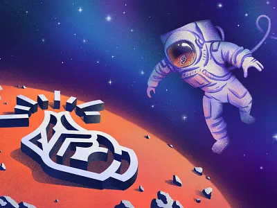 Space background art article cosmonaut cosmos illustration photoshop procreate space