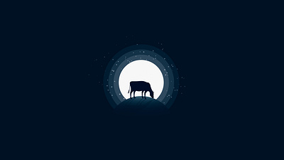 The Moonlight Cow art artist artwork brand branding dark illustartion design graphicdesign illustration illustrator logo logo design logo maker moonlight vector vector art vector artwork vector illustration webdesign