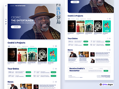 Cedric the Entertainer app celebrity clean design interaction interface landingpage ui userinterface ux