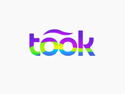 Took blue brand branding design gradient green illustration logo logotype poster purple type typography